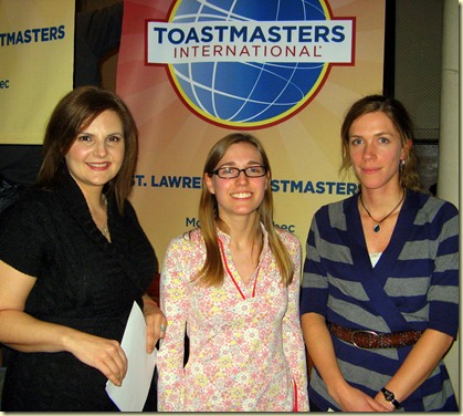 St. Lawrence Toastmasters - Kiri - Julie